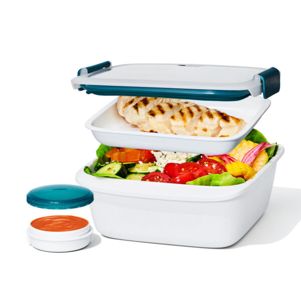 Lunchbox dwupoziomowy z pojemnikiem na sos Good Grips OXO 6
